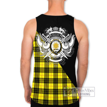 MacLeod (McLeod) Tartan Men's Tank Top with Family Crest and Military Logo Style