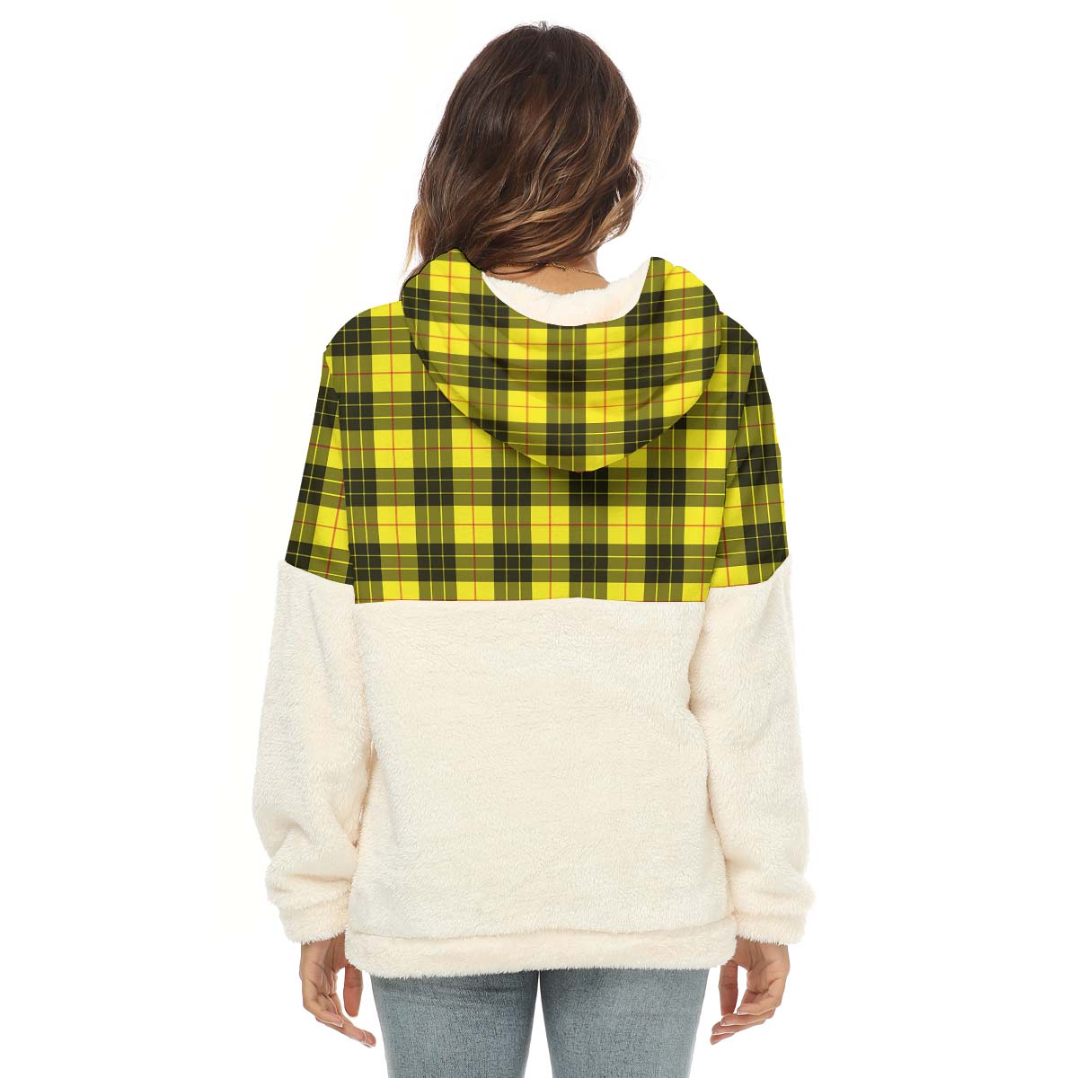 MacLeod (McLeod) Tartan Women's Borg Fleece Hoodie With Half Zip - Tartan Vibes Clothing