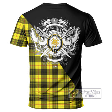 MacLeod (McLeod) Tartan T-Shirt with Family Crest and Military Logo Style