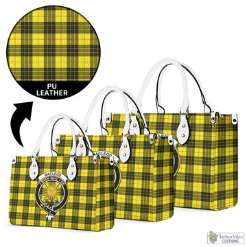 MacLeod (McLeod) Tartan Luxury Leather Handbags with Family Crest