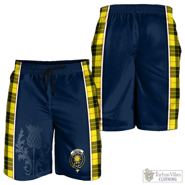 MacLeod (McLeod) Tartan Men's Shorts with Family Crest and Scottish Thistle Vibes Sport Style