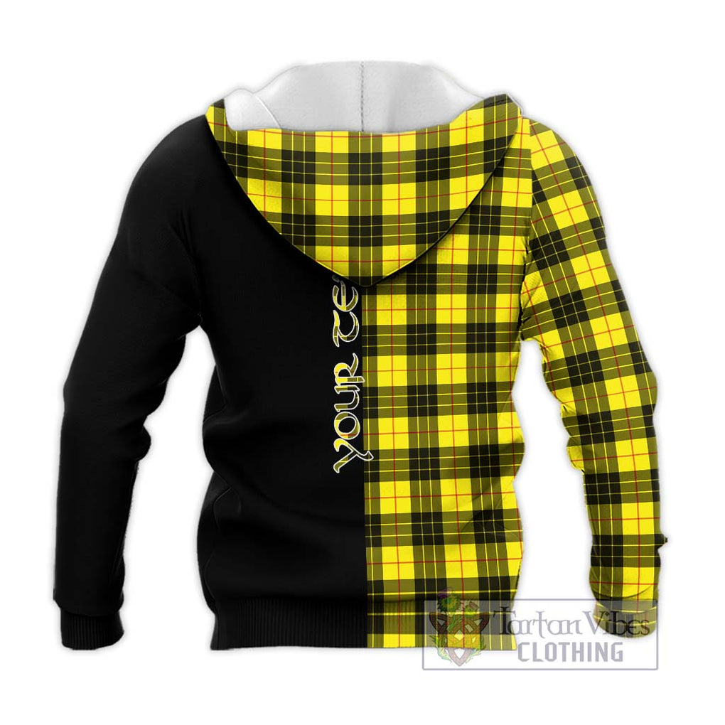 MacLeod (McLeod) Tartan Knitted Hoodie with Family Crest and Half Of Me Style - Tartanvibesclothing Shop