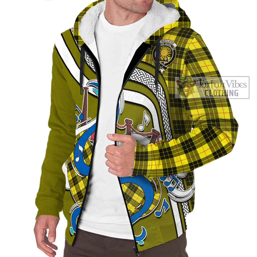 MacLeod (McLeod) Tartan Sherpa Hoodie with Epic Bagpipe Style Unisex - Tartanvibesclothing Shop