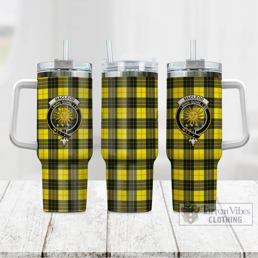 MacLeod (McLeod) Tartan Tumbler with Handle with Family Crest - Tartan Vibes Clothing