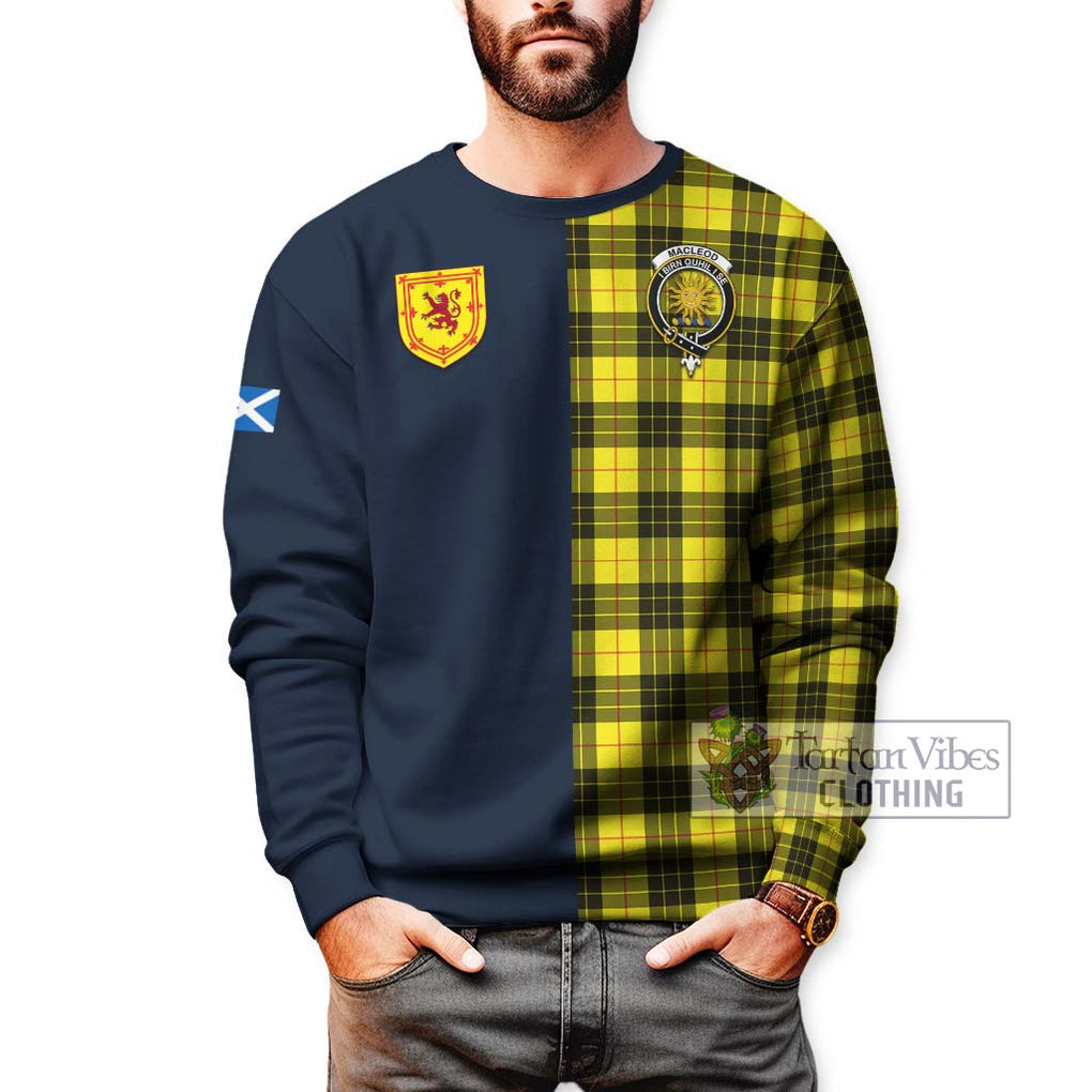 Tartan Vibes Clothing MacLeod of Lewis Modern Tartan Sweatshirt with Scottish Lion Royal Arm Half Style