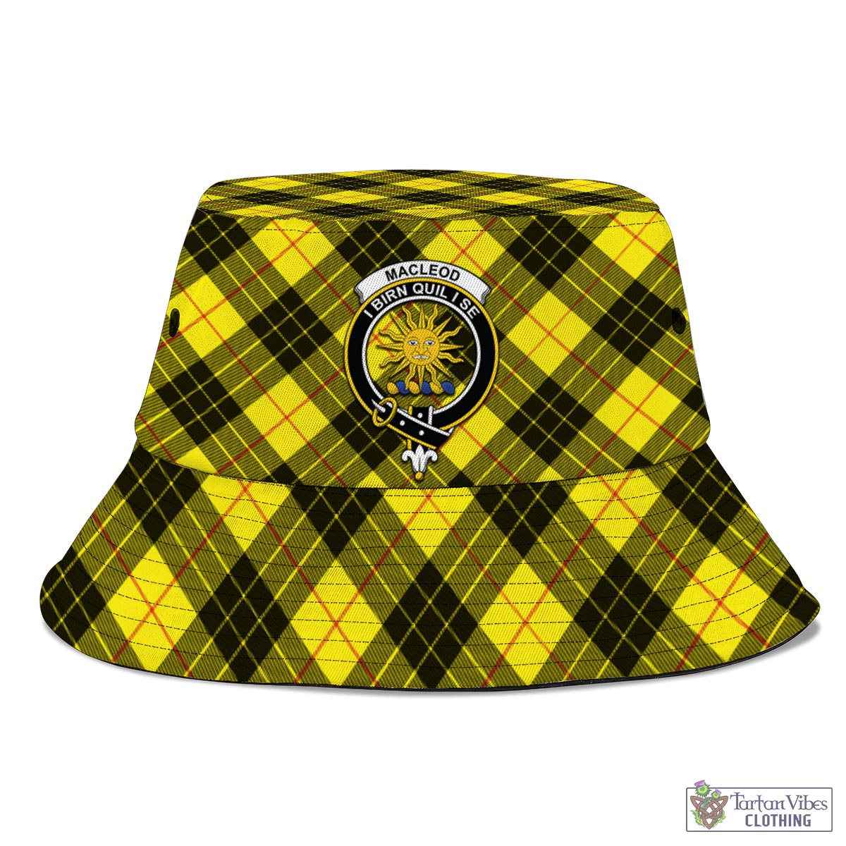 Tartan Vibes Clothing MacLeod of Lewis Modern Tartan Bucket Hat with Family Crest