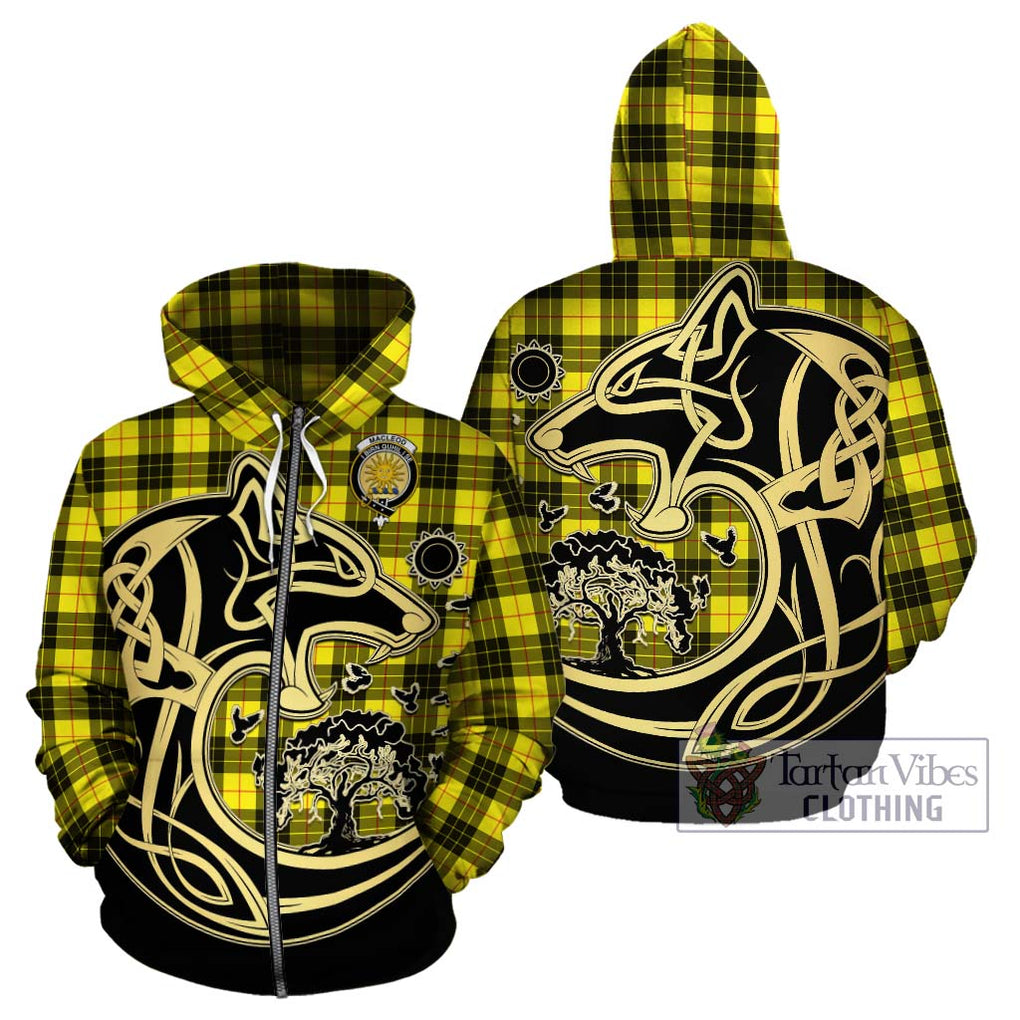 MacLeod (McLeod) Tartan Hoodie with Family Crest Celtic Wolf Style - Tartan Vibes Clothing