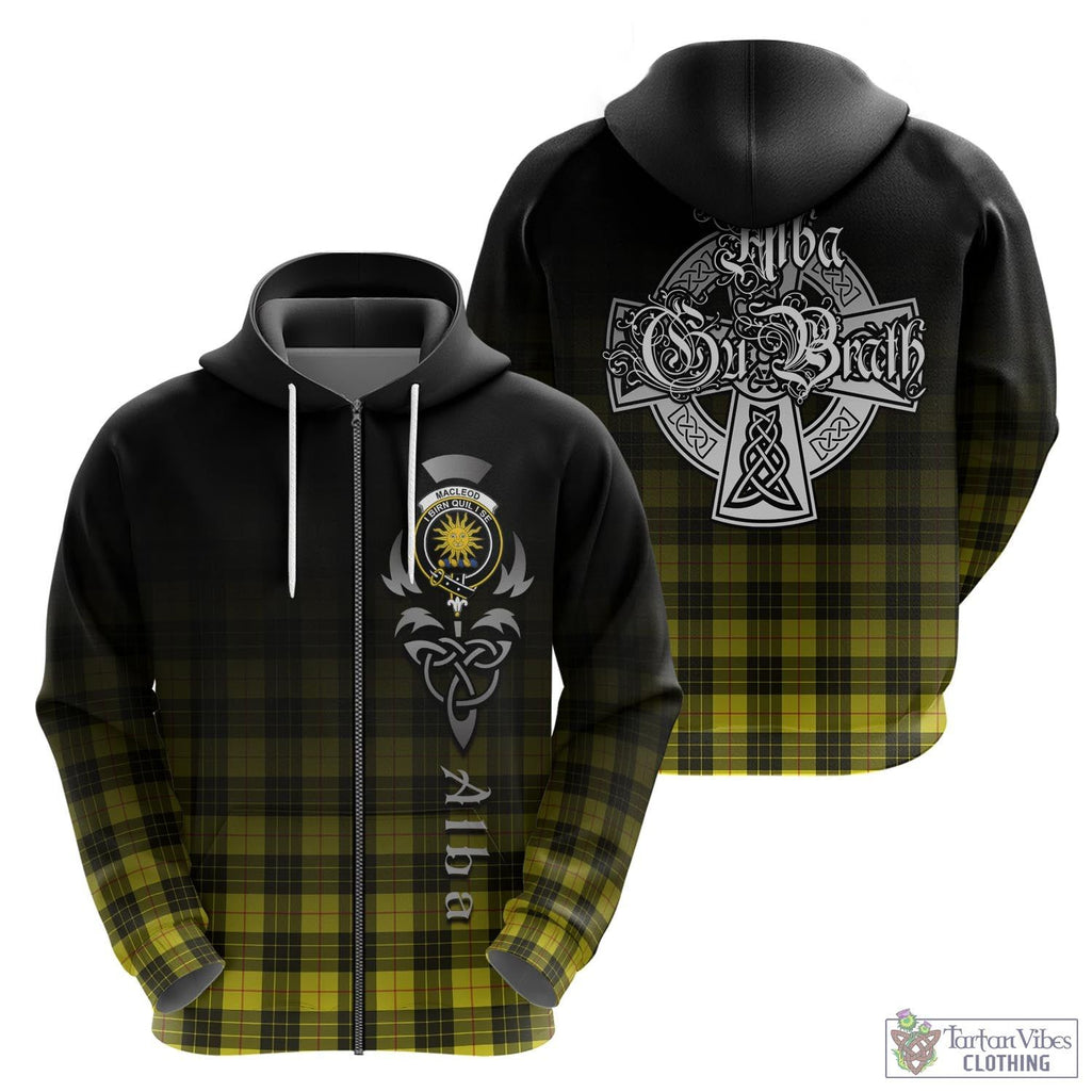 Tartan Vibes Clothing MacLeod of Lewis Modern Tartan Hoodie Featuring Alba Gu Brath Family Crest Celtic Inspired