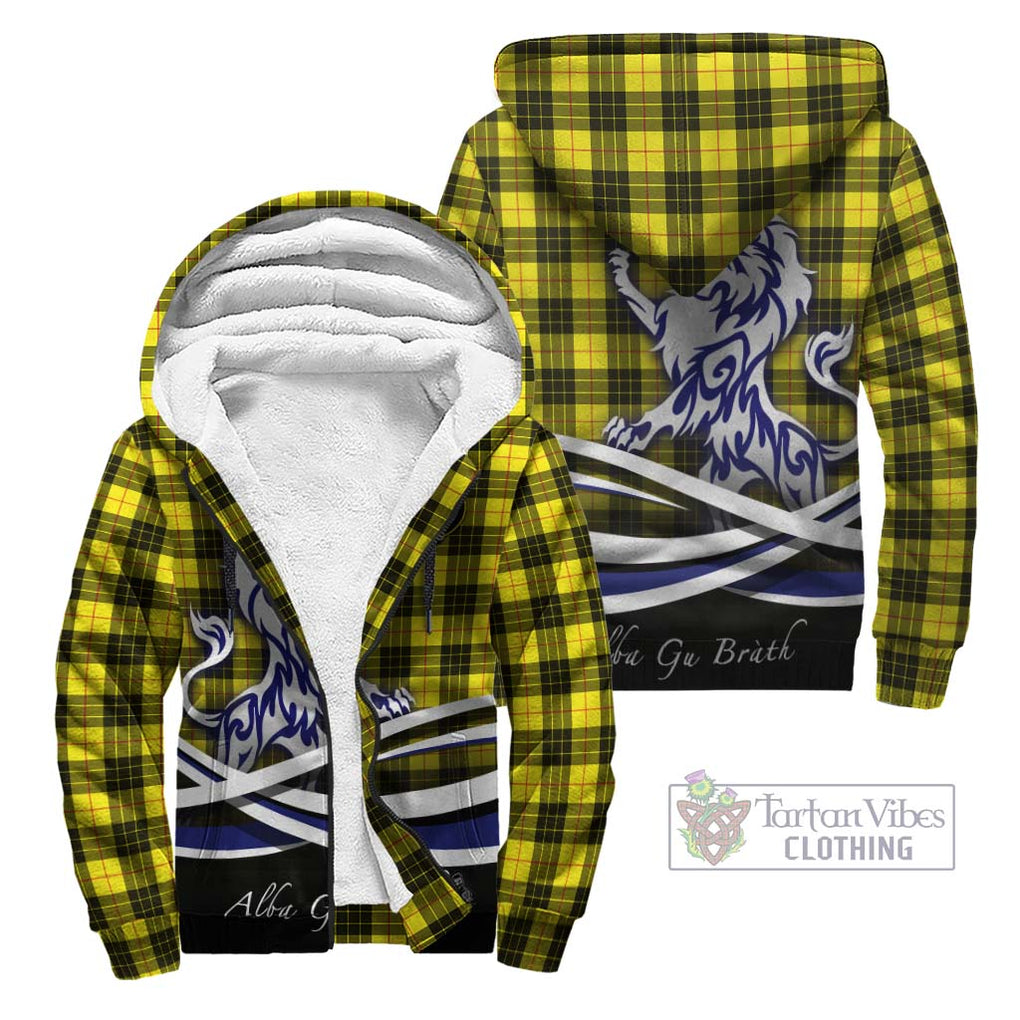 MacLeod (McLeod) Tartan Sherpa Hoodie with Alba Gu Brath Regal Lion Emblem Unisex - Tartanvibesclothing Shop