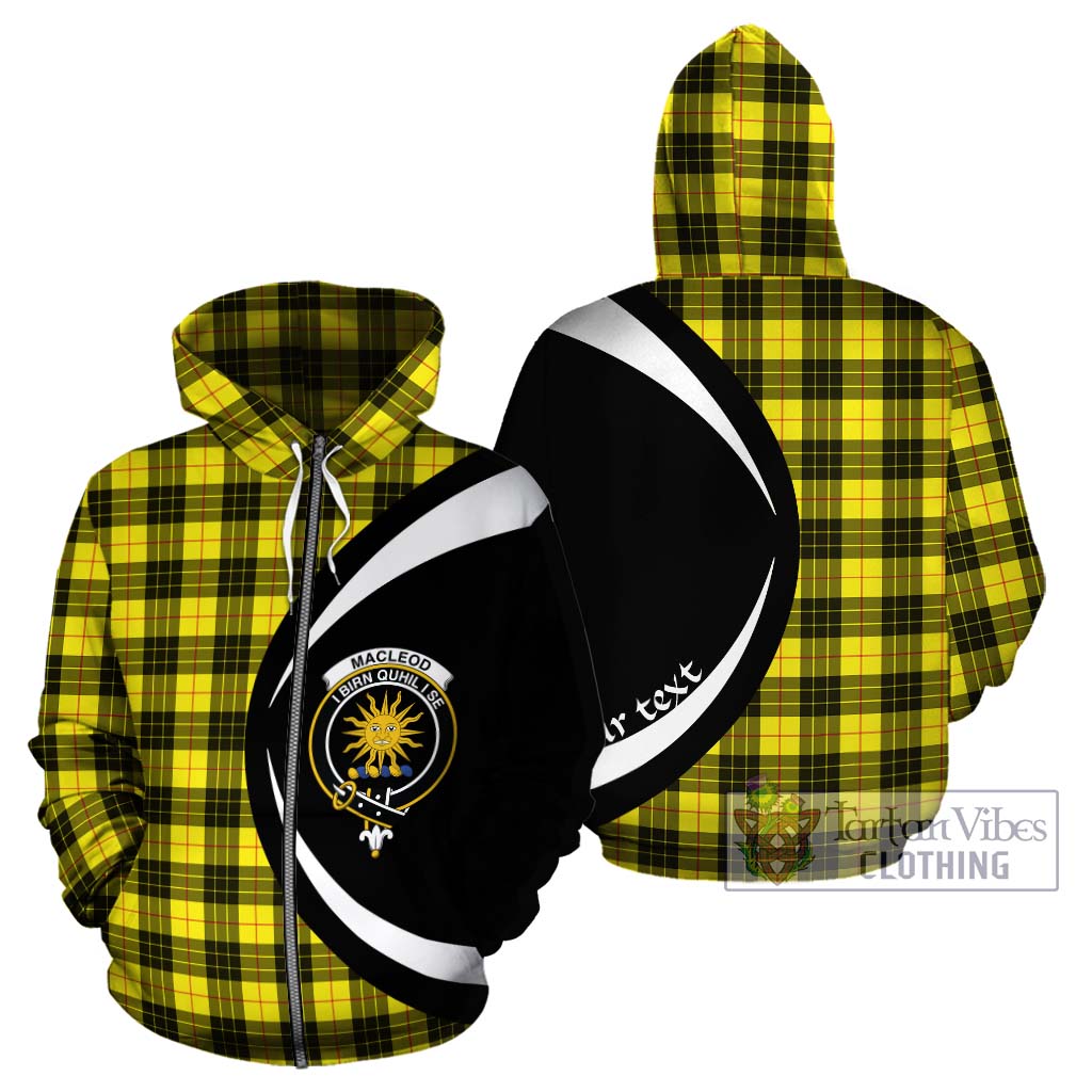 MacLeod (McLeod) Tartan Hoodie with Family Crest Circle Style - Tartan Vibes Clothing