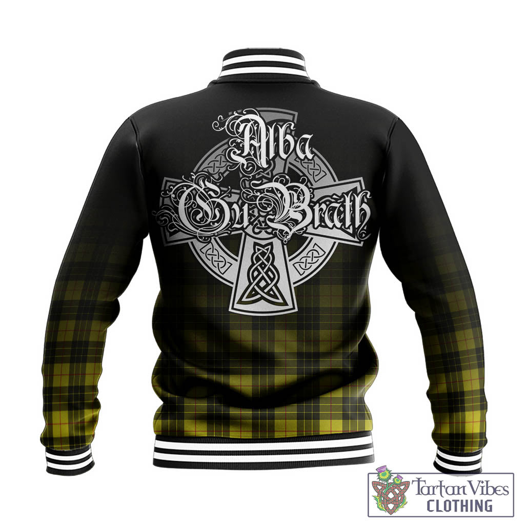 Tartan Vibes Clothing MacLeod of Lewis Modern Tartan Baseball Jacket Featuring Alba Gu Brath Family Crest Celtic Inspired