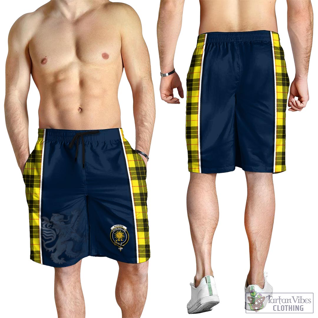 Tartan Vibes Clothing MacLeod of Lewis Modern Tartan Men's Shorts with Family Crest and Lion Rampant Vibes Sport Style