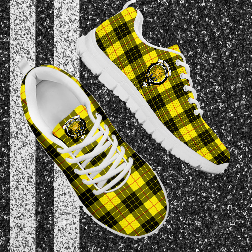 MacLeod (McLeod) Tartan Sneakers with Family Crest - Tartan Vibes Clothing