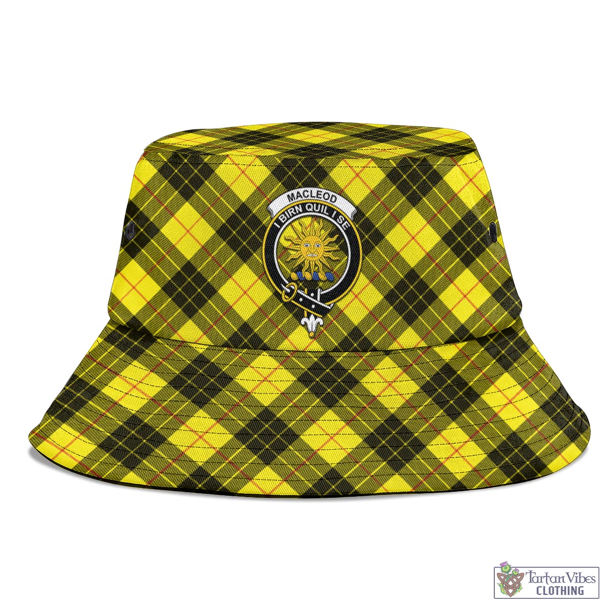 Tartan Vibes Clothing MacLeod of Lewis Modern Tartan Bucket Hat with Family Crest