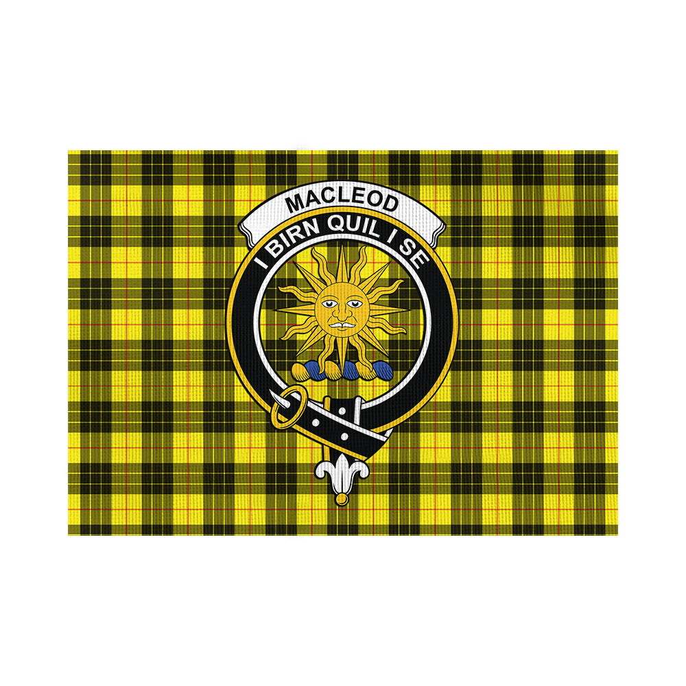 MacLeod (McLeod) Tartan Flag with Family Crest - Tartan Vibes Clothing