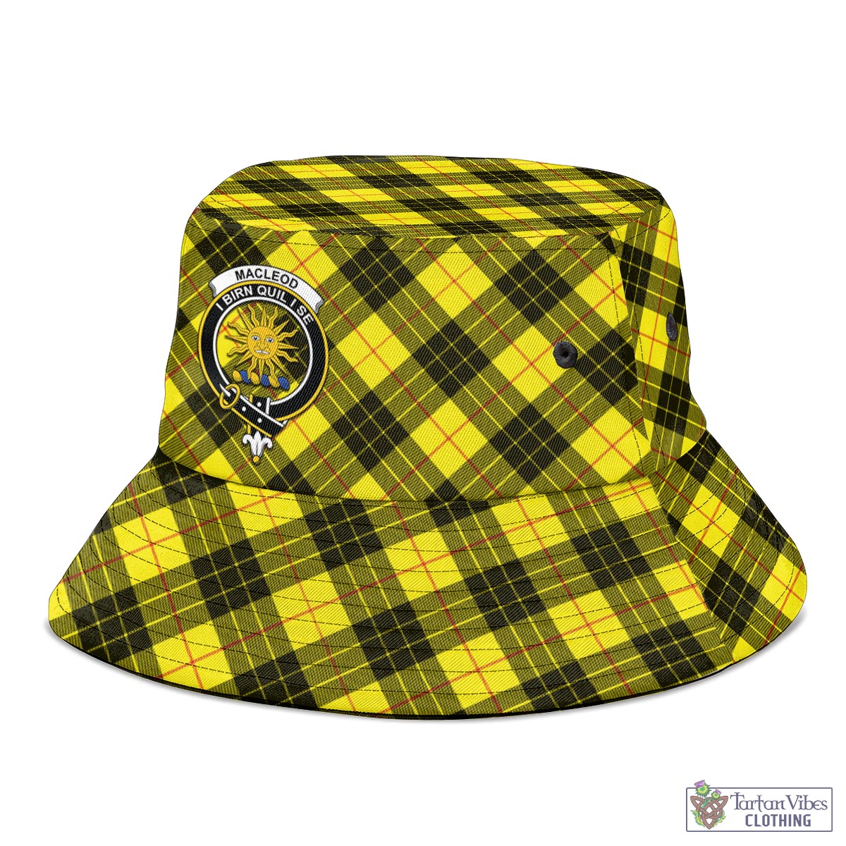 Tartan Vibes Clothing MacLeod of Lewis Modern Tartan Bucket Hat with Family Crest