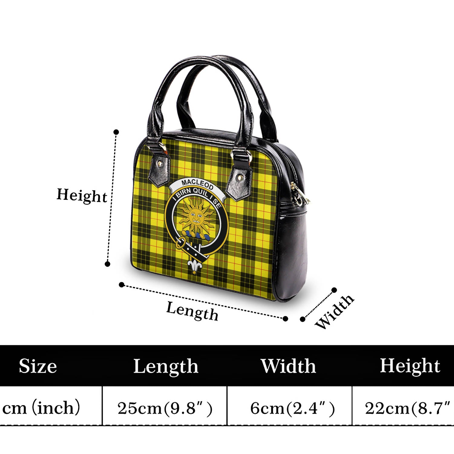 MacLeod of Lewis Modern Tartan Shoulder Handbags with Family Crest - Tartanvibesclothing