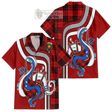 MacLeod of Raasay Tartan Short Sleeve Button Shirt with Epic Bagpipe Style