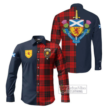 MacLeod of Raasay Tartan Long Sleeve Button Shirt Alba with Scottish Lion Royal Arm Half Style