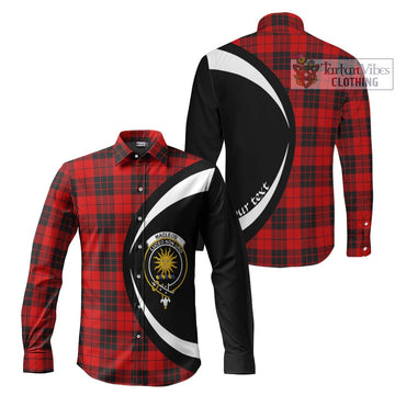 MacLeod of Raasay Tartan Long Sleeve Button Up with Family Crest Circle Style