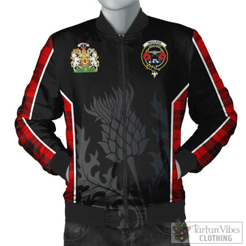 MacLeod of Raasay Tartan Bomber Jacket with Family Crest and Scottish Thistle Vibes Sport Style