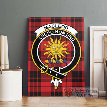 MacLeod of Raasay Tartan Canvas Print Wall Art with Family Crest