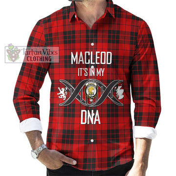 MacLeod of Raasay Tartan Long Sleeve Button Shirt with Family Crest DNA In Me Style