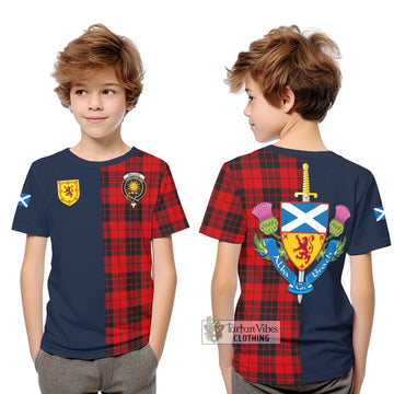 MacLeod of Raasay Tartan Kid T-Shirt Alba with Scottish Lion Royal Arm Half Style