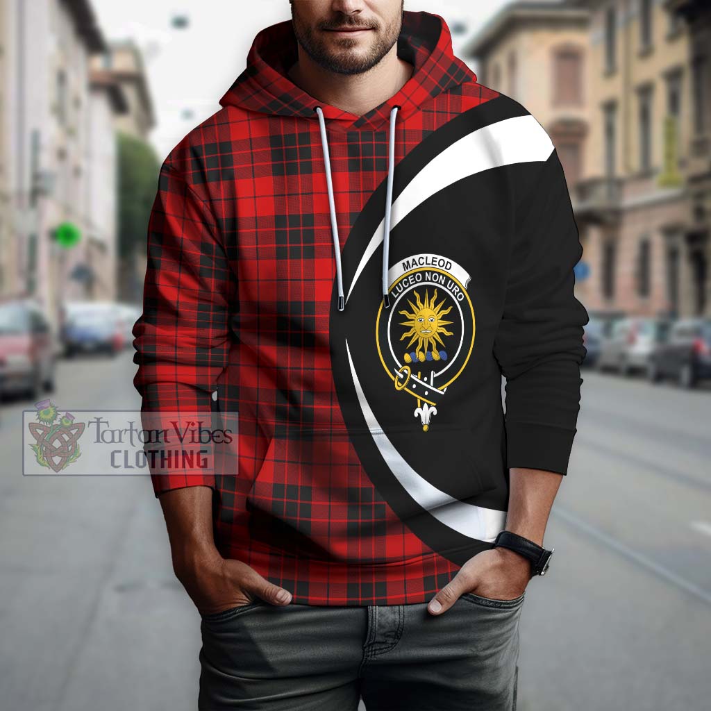 MacLeod of Raasay Tartan Hoodie with Family Crest Circle Style Zip Hoodie - Tartan Vibes Clothing