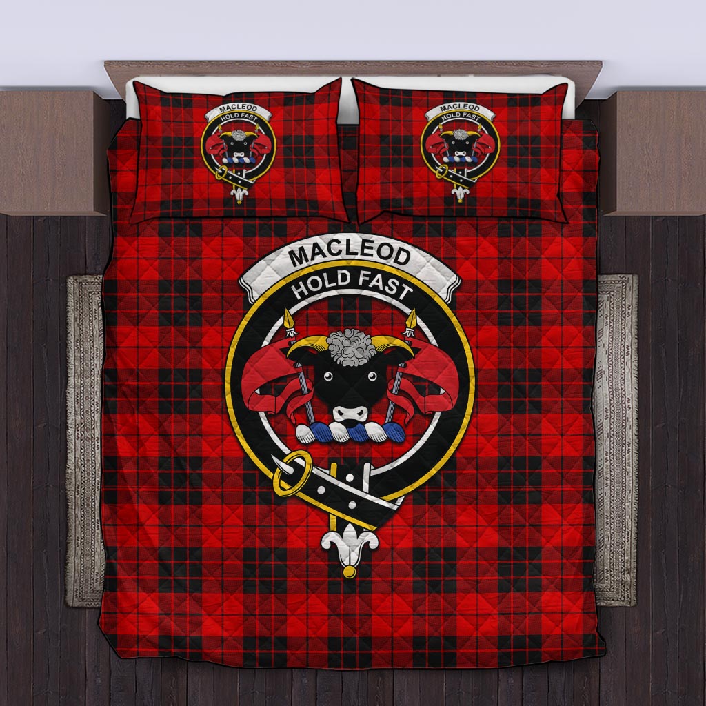 MacLeod of Raasay Tartan Quilt Bed Set with Family Crest Twin - Tartan Vibes Clothing