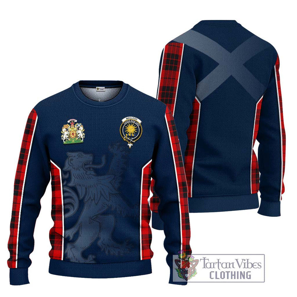 MacLeod of Raasay Tartan Knitted Sweater with Family Crest and Lion Rampant Vibes Sport Style Unisex - Tartan Vibes Clothing