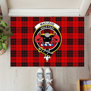 MacLeod of Raasay Tartan Door Mat with Family Crest