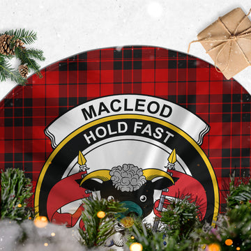 MacLeod of Raasay Tartan Christmas Tree Skirt with Family Crest