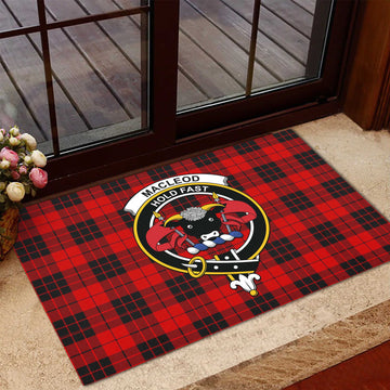 MacLeod of Raasay Tartan Door Mat with Family Crest