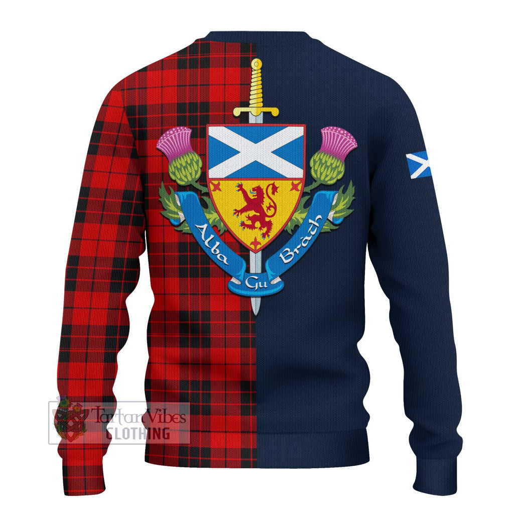 Tartan Vibes Clothing MacLeod of Raasay Tartan Knitted Sweater with Scottish Lion Royal Arm Half Style