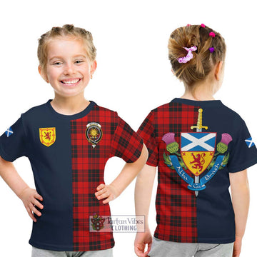 MacLeod of Raasay Tartan Kid T-Shirt Alba with Scottish Lion Royal Arm Half Style