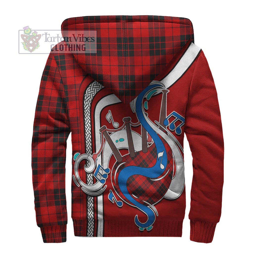 MacLeod of Raasay Tartan Sherpa Hoodie with Epic Bagpipe Style - Tartanvibesclothing Shop