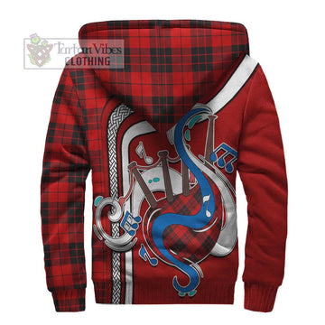 MacLeod of Raasay Tartan Sherpa Hoodie with Epic Bagpipe Style