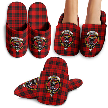 MacLeod of Raasay Tartan Home Slippers with Family Crest