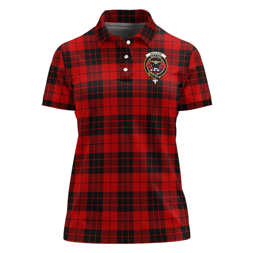 MacLeod of Raasay Tartan Polo Shirt with Family Crest For Women - Tartan Vibes Clothing