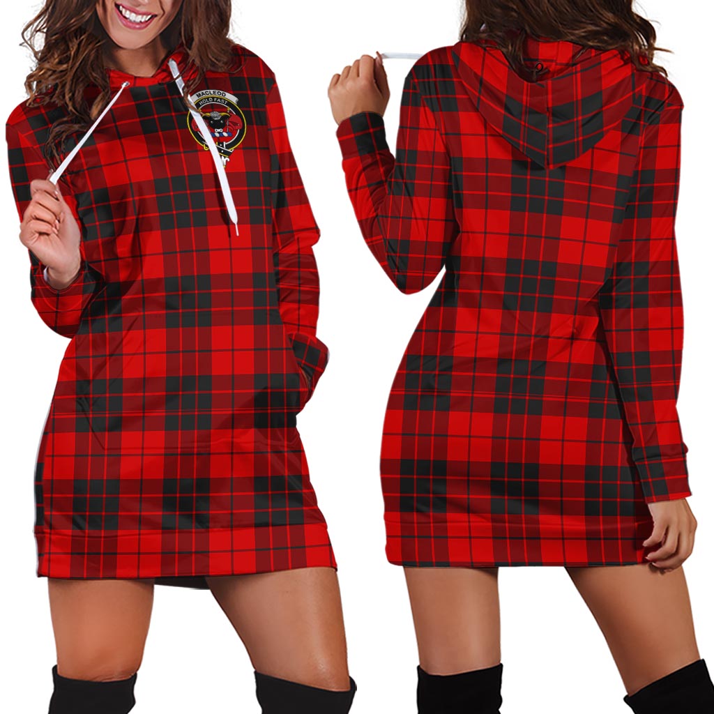 MacLeod of Raasay Tartan Hoodie Dress with Family Crest - Tartan Vibes Clothing