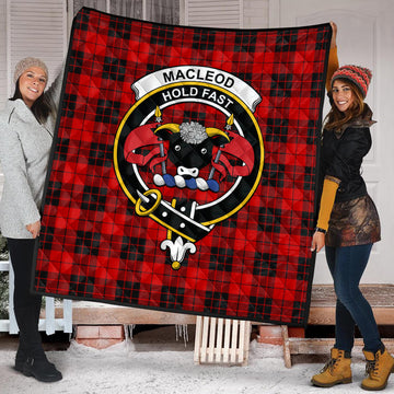 MacLeod of Raasay Tartan Quilt with Family Crest