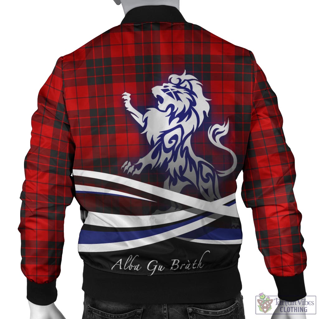 Tartan Vibes Clothing MacLeod of Raasay Tartan Bomber Jacket with Alba Gu Brath Regal Lion Emblem