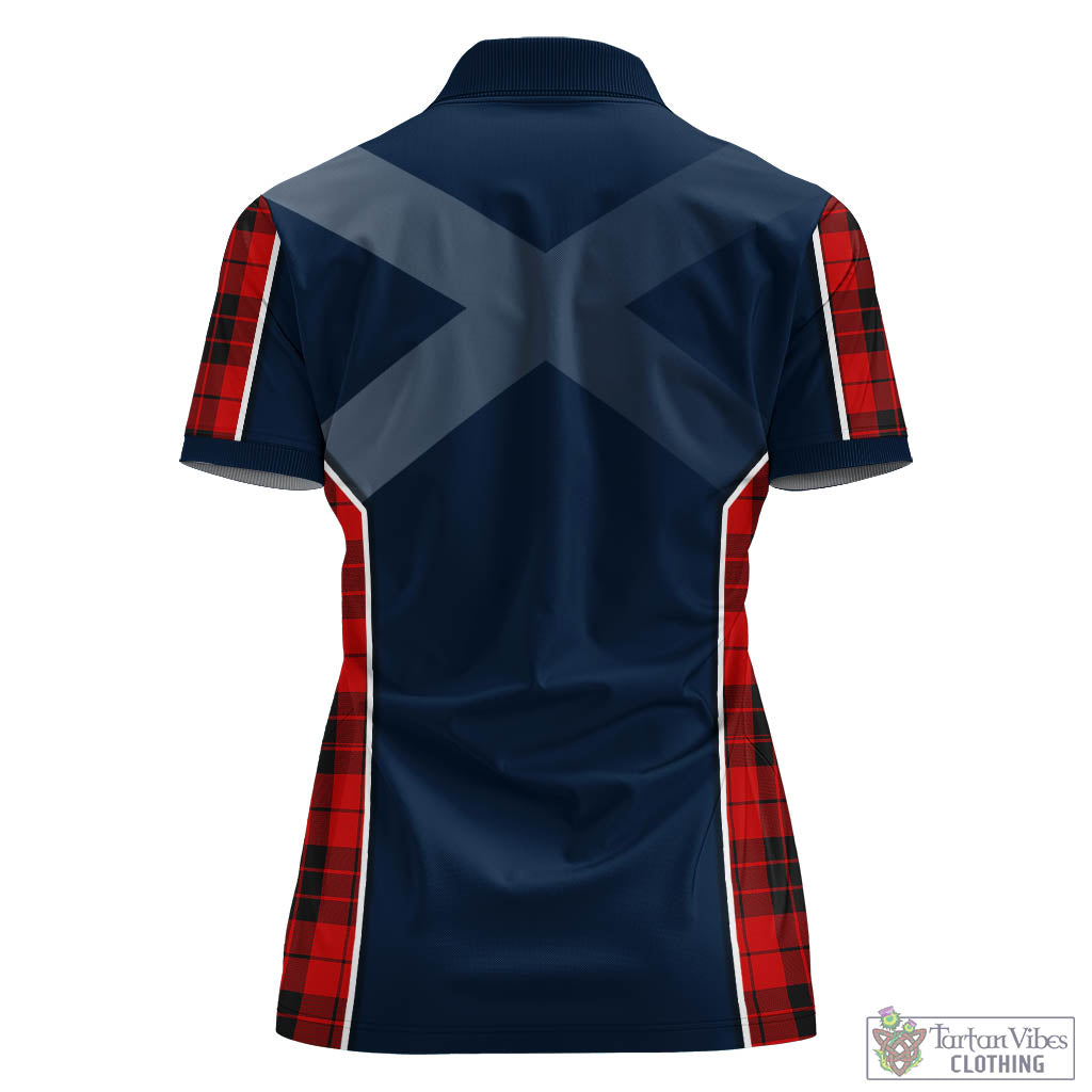 Tartan Vibes Clothing MacLeod of Raasay Tartan Women's Polo Shirt with Family Crest and Scottish Thistle Vibes Sport Style