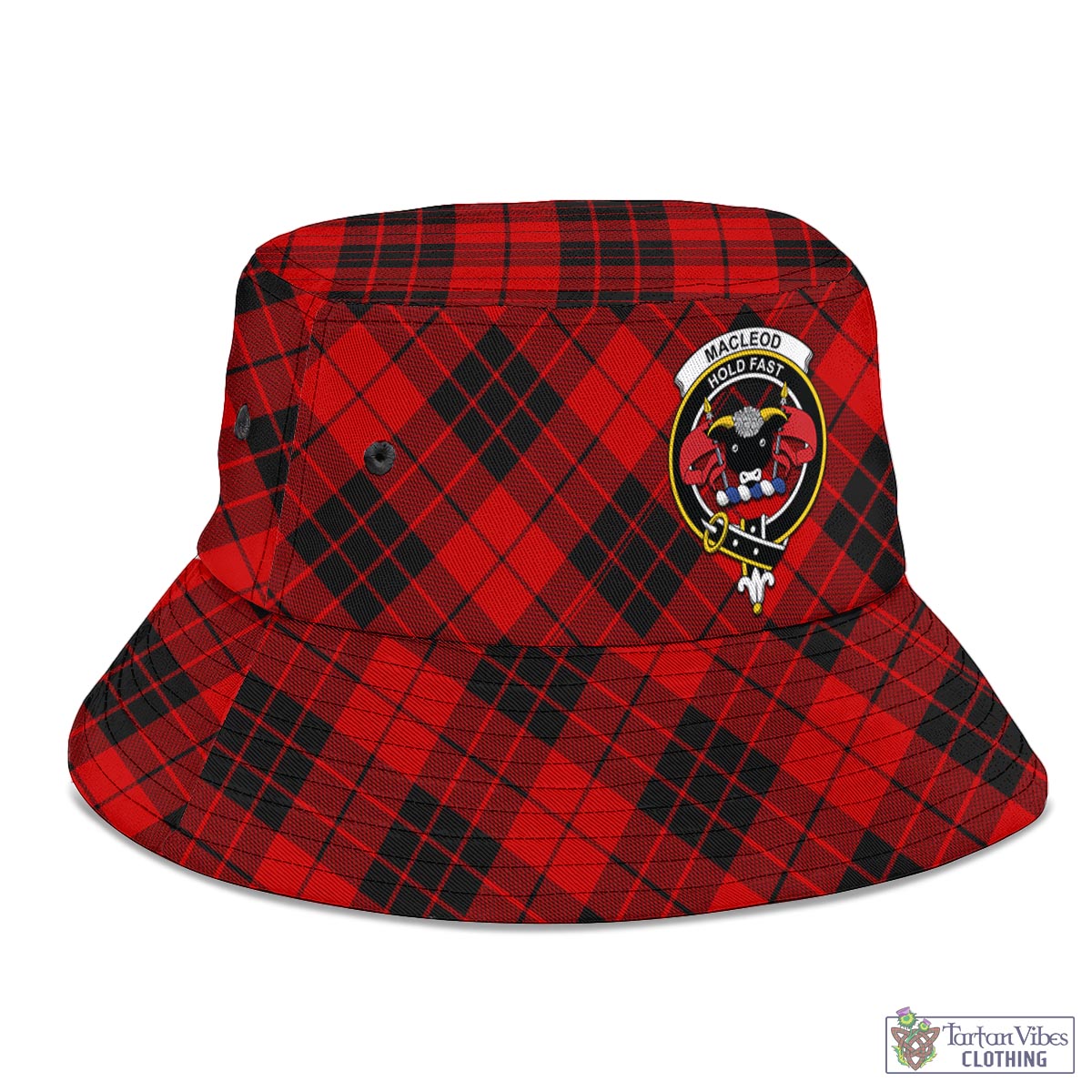 Tartan Vibes Clothing MacLeod of Raasay Tartan Bucket Hat with Family Crest