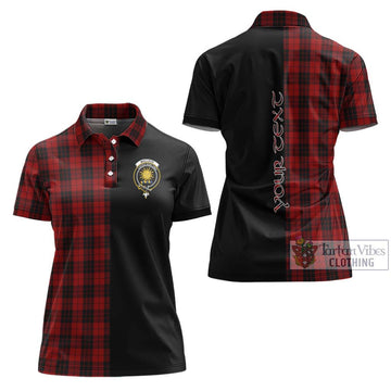 MacLeod of Raasay Highland Tartan Women's Polo Shirt with Family Crest and Half Of Me Style