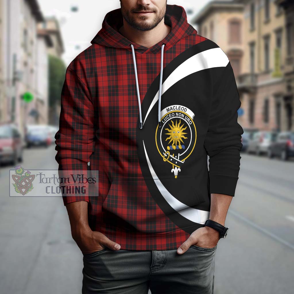 MacLeod of Raasay Highland Tartan Hoodie with Family Crest Circle Style Zip Hoodie - Tartan Vibes Clothing