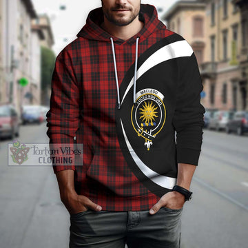 MacLeod of Raasay Highland Tartan Hoodie with Family Crest Circle Style