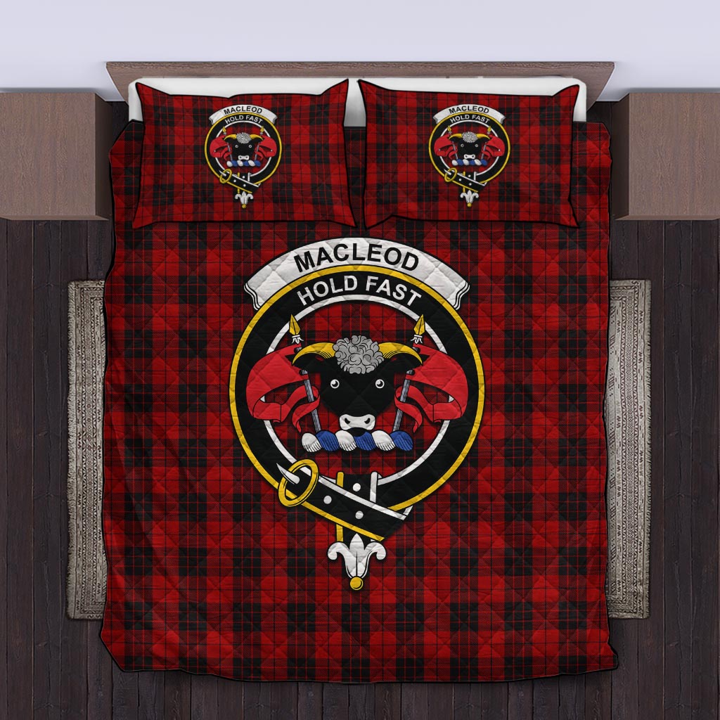 MacLeod of Raasay Highland Tartan Quilt Bed Set with Family Crest Twin - Tartan Vibes Clothing