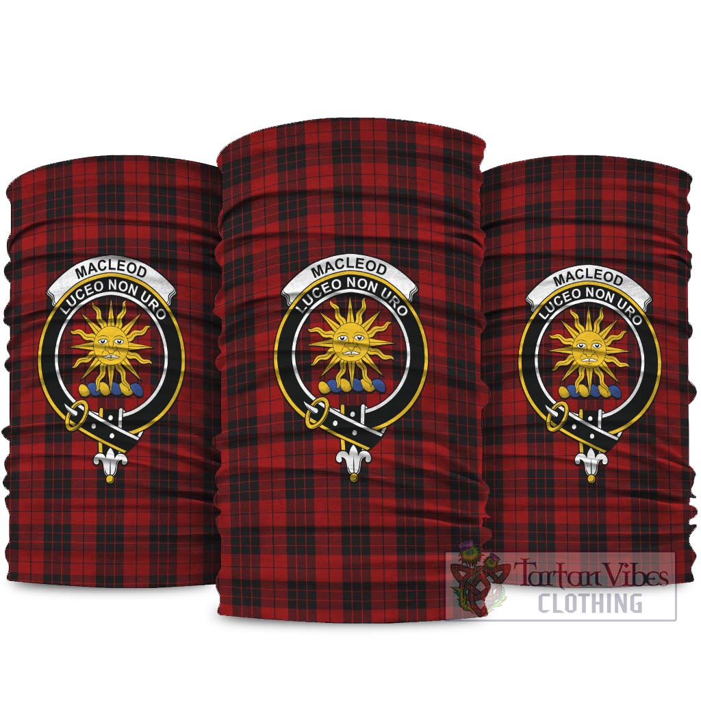 MacLeod of Raasay Highland Tartan Neck Gaiters, Tartan Bandanas, Tartan Head Band with Family Crest